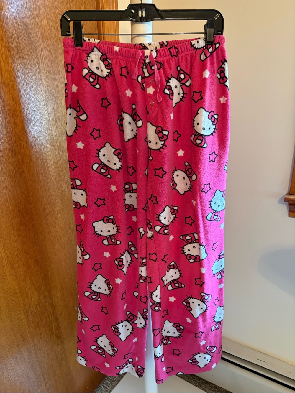 Hello Kitty Pink Girls' Fleece Pajama Pants — Size XL